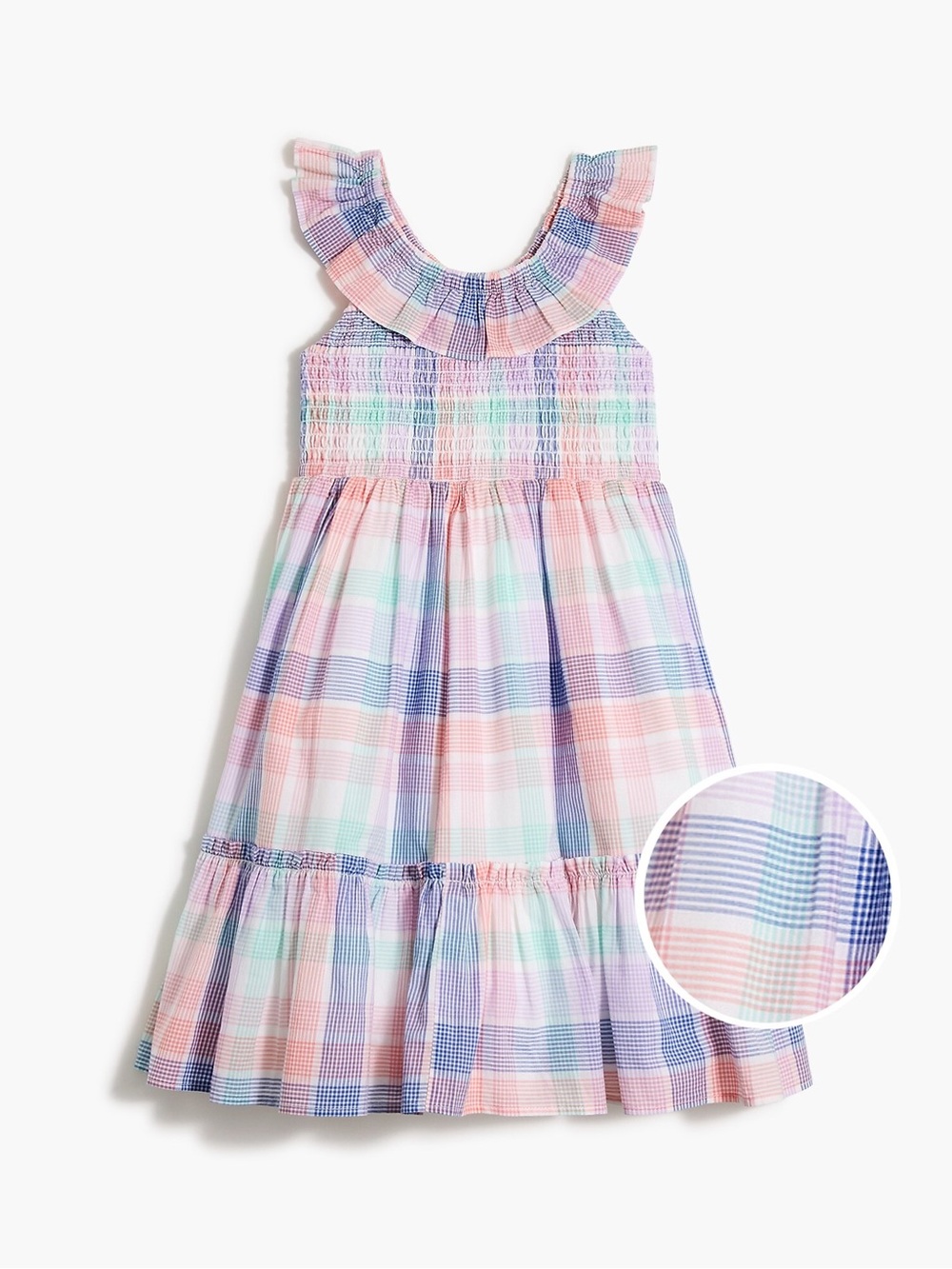 CREWCUTS matching smocked dress and headband toddler